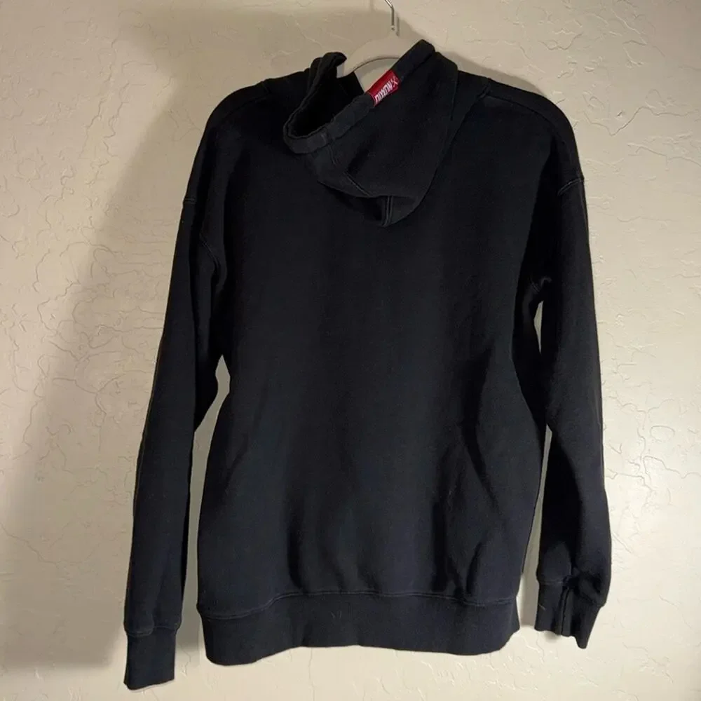 Dixxon black and red work hard graphic hoodie mens/unisex size small - Picture 4 of 6